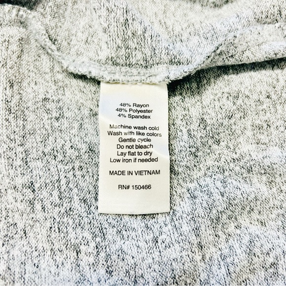 Market & Spruce Heather Gray Long Sleeve Pullover Top CrissCross Back - Picture 6 of 7